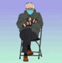 Chair Sitting Down Bernie Sanders GIF