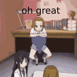 Chair Spin K-On Anime Oh Great GIF