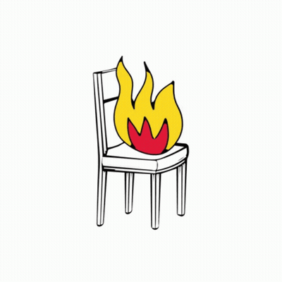 Chair With Flames Coming Out GIF