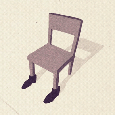 Chair With Pair Of Shoes GIF