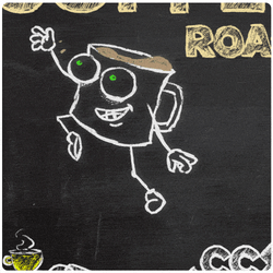 Chalk Drawing Coffee Glass GIF