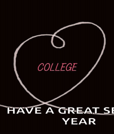 Chalk Heart Saying College GIF