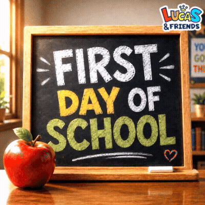 Chalkboard Saying First Day Of School GIF
