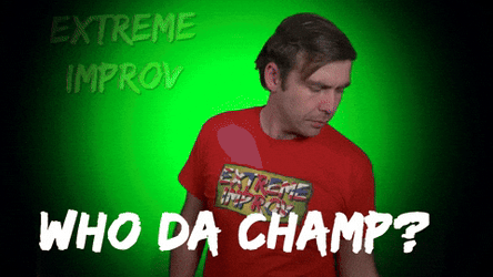 Champ Is Here David Pustansky Holding Belt GIF