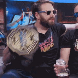 Champ Is Here Greg Miller Raising Belt GIF