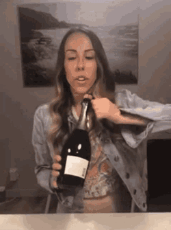 Champagne Drinking GIF