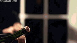 Champagne Popping Using Katana GIF