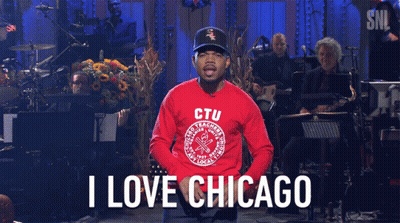 Chance The Rapper In Red Shirt Saying CTU GIF