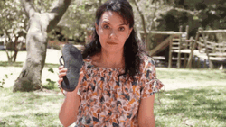 Chancla Black Slipper Woman Threat GIF