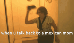 Chancla Slipper Talking Back To Mom Meme GIF