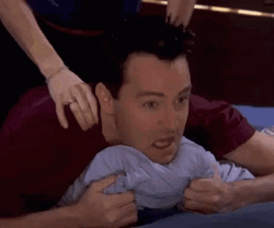Chandler Bing Back Pain Massage GIF
