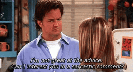 Chandler Bing Friends Sarcasm  GIF