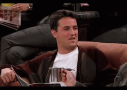 Chandler Bing Nervous Laugh GIF