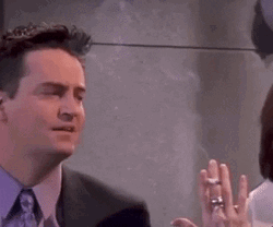 Chandler Sneaking Smoking GIF