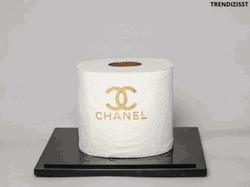 Chanel Brand Toilet Paper GIF