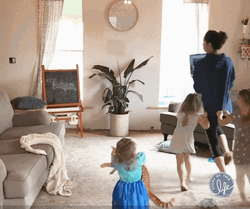 Chaos Children Running Mom Work From Home GIF