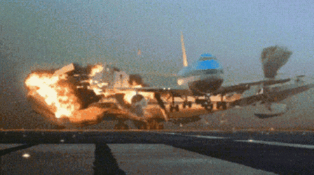 Chaotic Crash And Burn Plane GIF