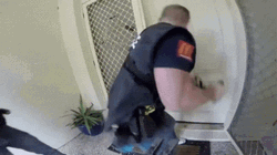 Chaotic Police Fbi Open Up GIF