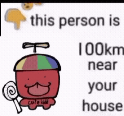 Character Holding Lollipop 100 KM Near Your House