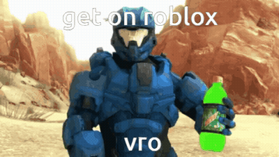 Character Holding Mountain Dew Says Get On Roblox Vro GIF