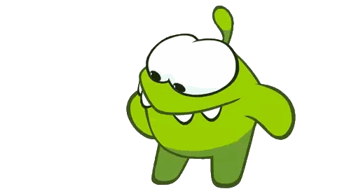 Character Holding Red Apple Sticker
