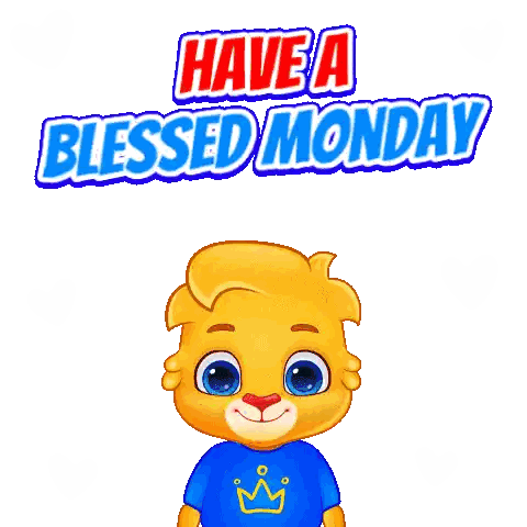 Character Holding Red Rose Have A Blessed Monday Sticker