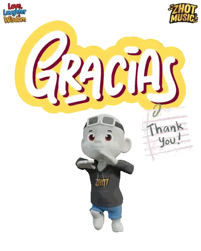 Character Holding Thank You Note Sticker