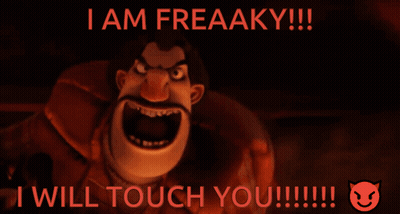 Character I Am Freaky I Will Touch You GIF
