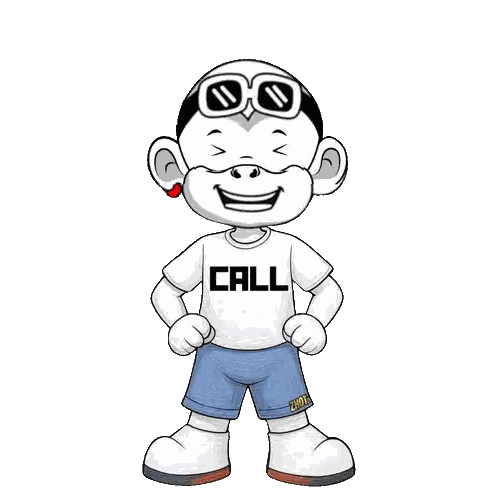 Character In Call Shirt And Party Hat Sticker