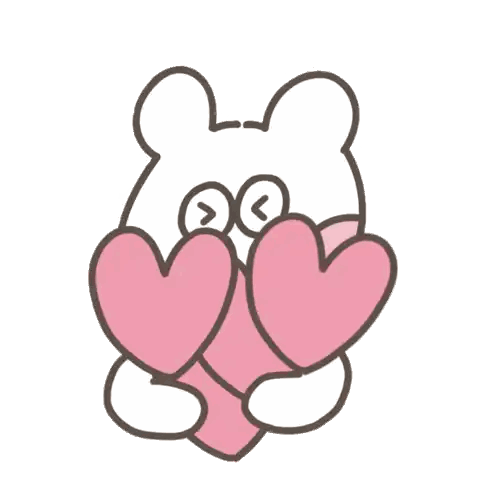 Character Surrounded By Pink Hearts Sticker