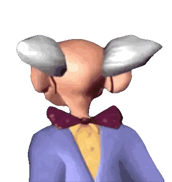 Character Wearing Bow Tie And Suit Sticker