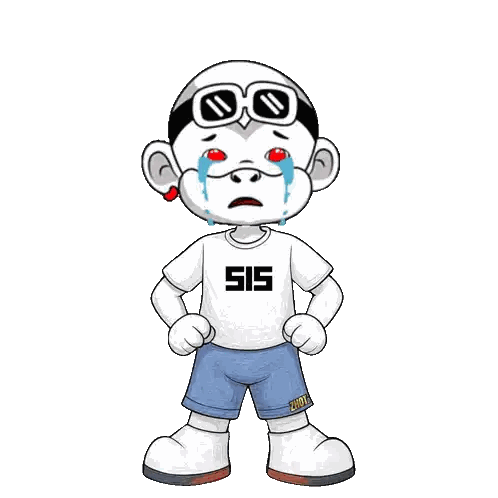 Character Wearing Sis Shirt Sticker