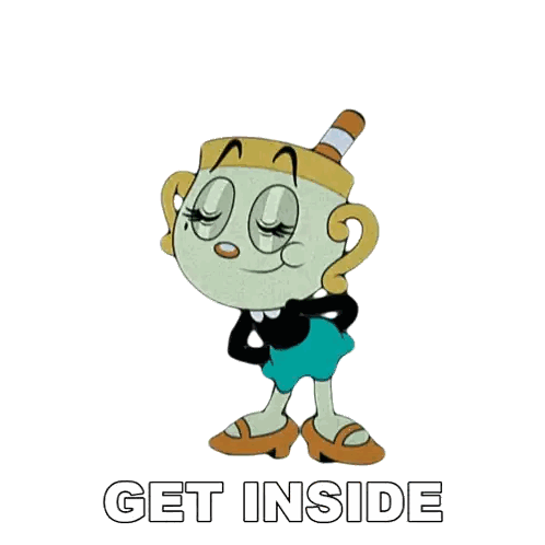 Character With Get Inside Underneath Sticker
