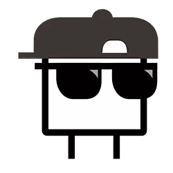 Character With Hat And Sunglasses Sticker