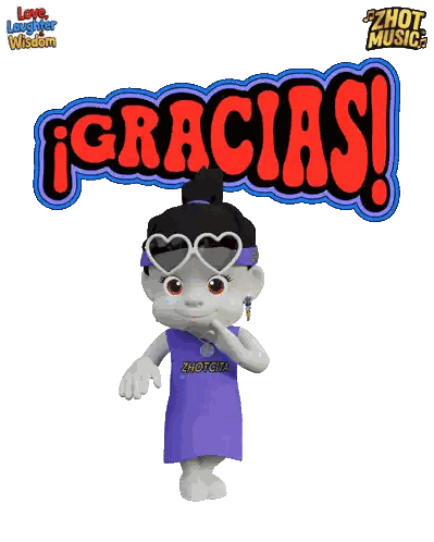 Character With Heart Sunglasses Gracias Sticker