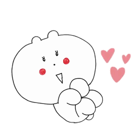 Character With Hearts Around Sticker