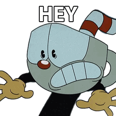 Character With Hey Above Sticker