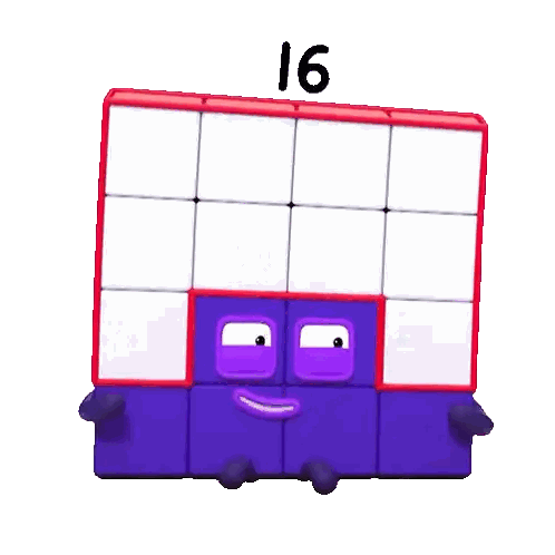 Character With Number 16 Sticker