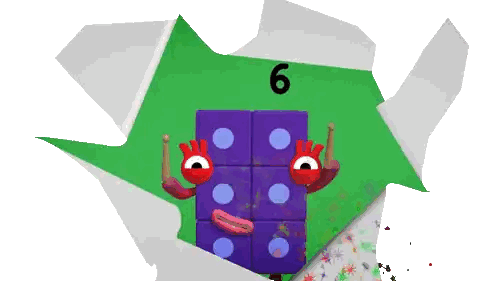 Character With Number 6 Sticker