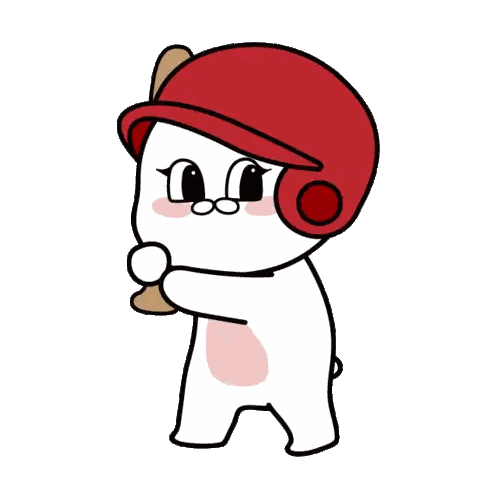 Character With Red Helmet And Bat Sticker