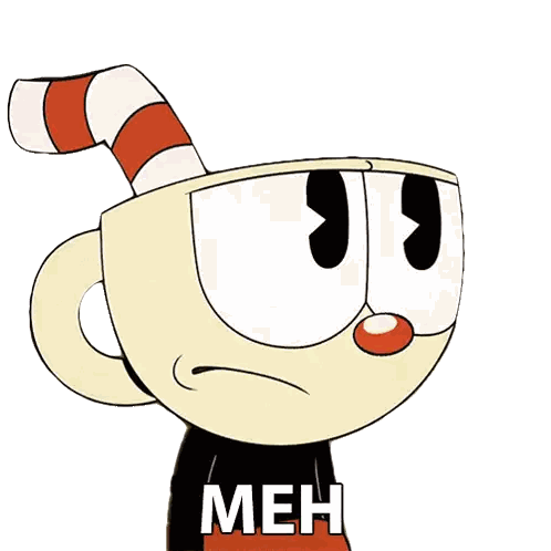 Character With Red Nose And Meh Sticker