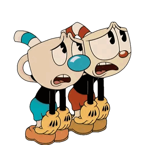 Characters Standing With Open Mouths Sticker