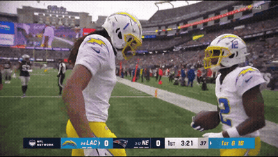 Chargers Vs Patriots Football Game GIF
