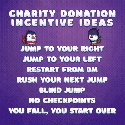 Charity Donation Incentive Poster With Two Penguins