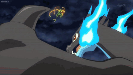 Charizard Versus Rayquaza Legendary Pokemon GIF