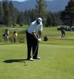 Charles Barkley Golf Swing Golf Course GIF