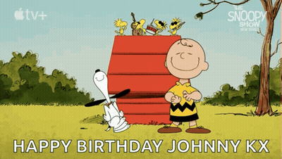 Charlie Brown And Snoopy Happy Birthday Johnny Kx GIF