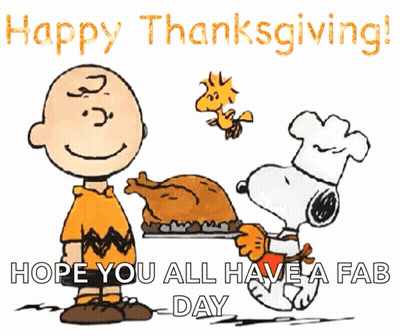 Charlie Brown And Snoopy Happy Thanksgiving GIF