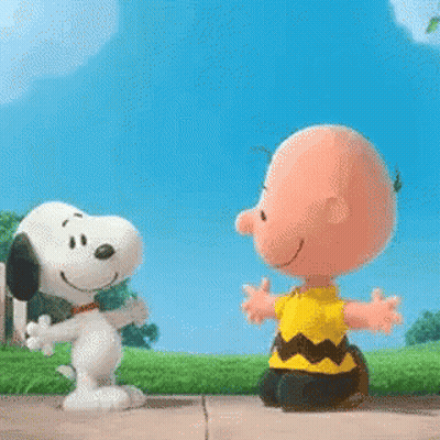 Charlie Brown And Snoopy Hugging GIF