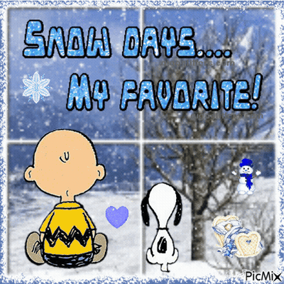 Charlie Brown And Snoopy Snow Days My Favorite GIF
